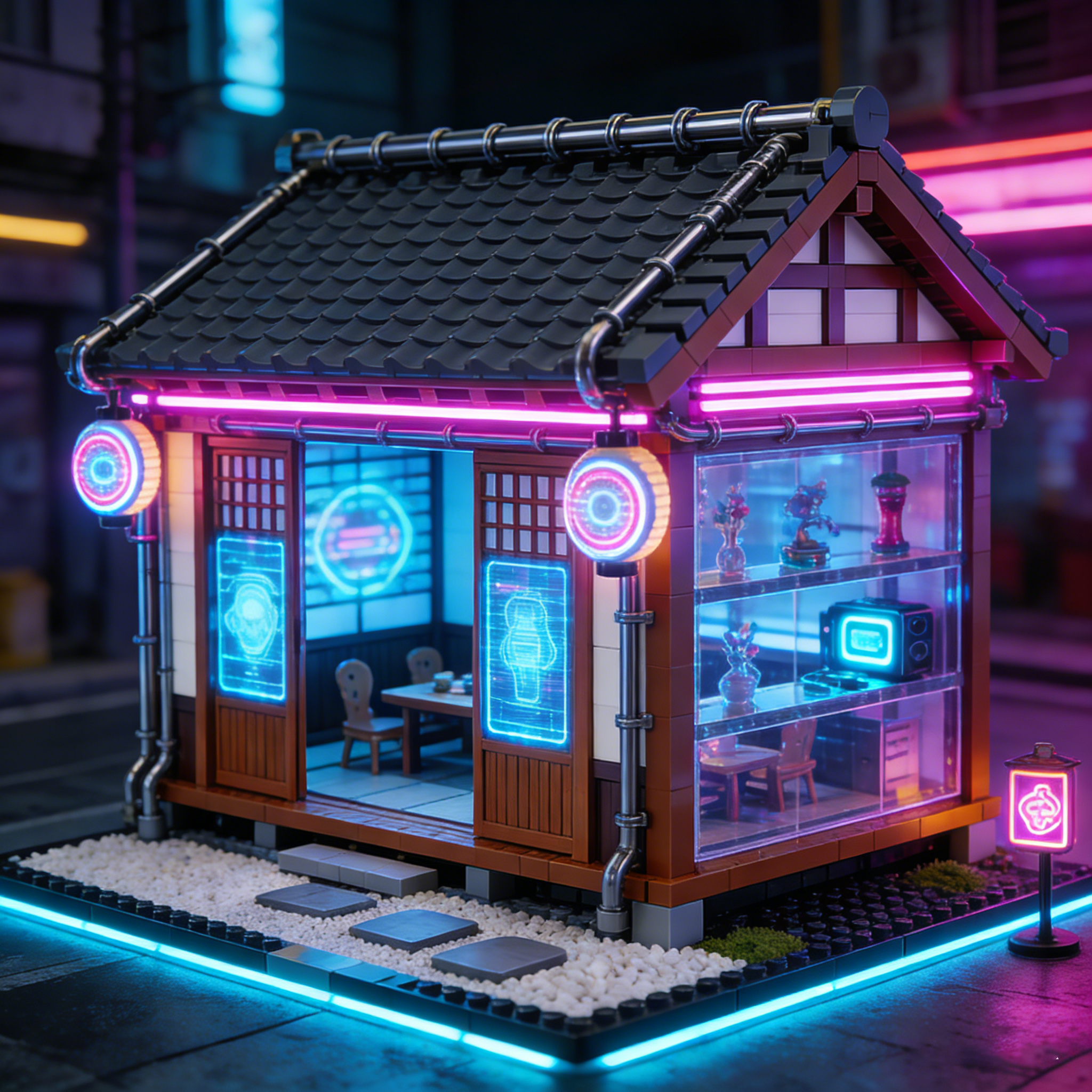 Cyber Street Corner Building Set